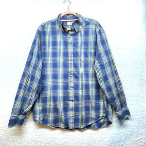 Southern Tide Shirt Mens Large Blue Green Pink Button Down Plaid Classic Fit